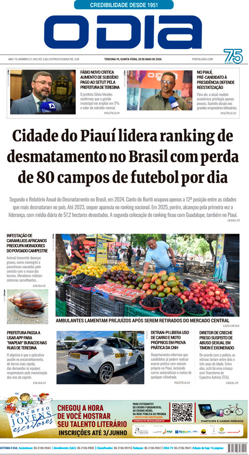 Jornal O Dia - Sexta-feira, 29 de maio de 2026