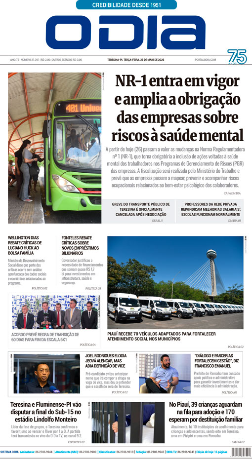 Jornal O Dia - Terça-feira, 26 de maio de 2026