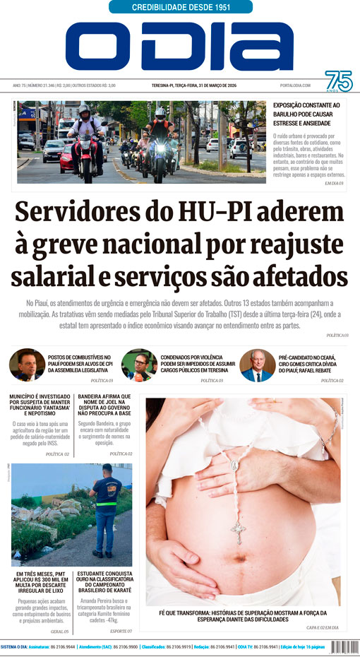 Jornal O Dia - Terça-feira, 31 de março de 2026