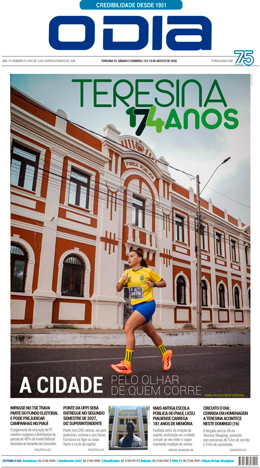 Jornal O Dia - Sábado, 15 de agosto de 2026