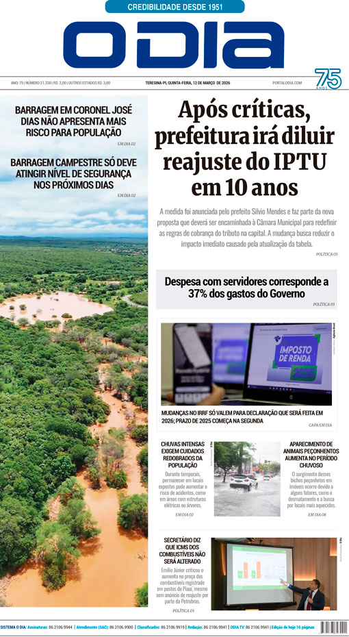 Jornal O Dia - Quinta-feira, 12 de março de 2026
