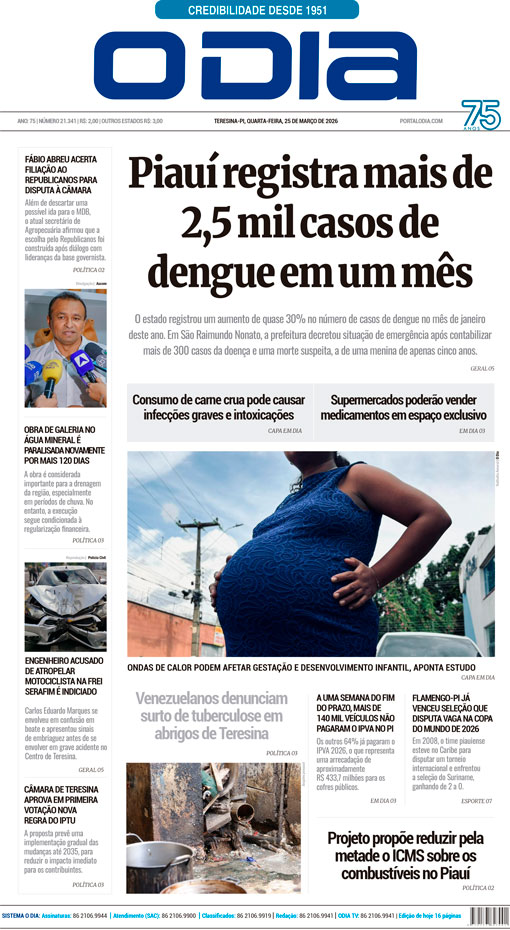 Jornal O Dia - Quarta-feira, 25 de março de 2026