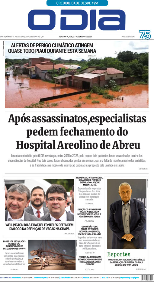 Jornal O Dia - Terça-feira, 3 de março de 2026