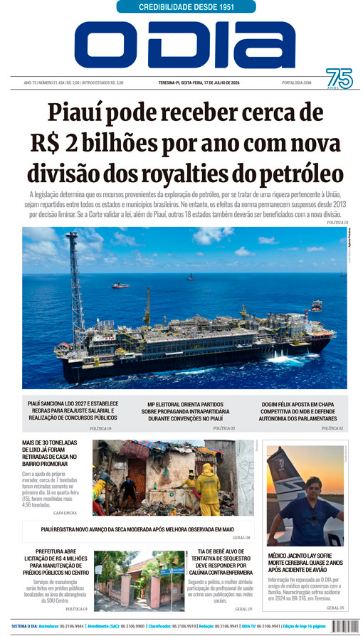 Jornal O Dia - Sexta-feira, 17 de julho de 2026