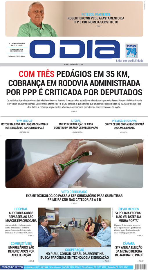 Jornal O Dia - Sexta-feira, 5 de dezembro de 2025