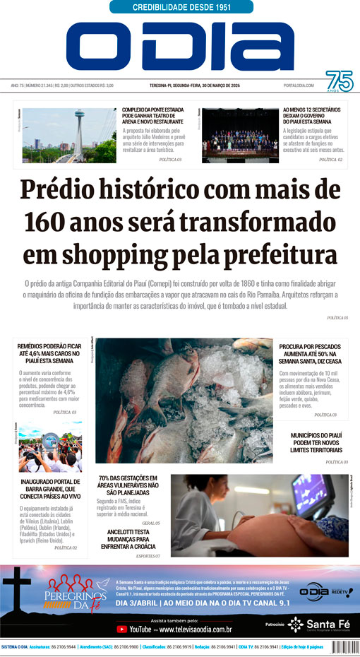 Jornal O Dia - Segunda-feira, 30 de março de 2026