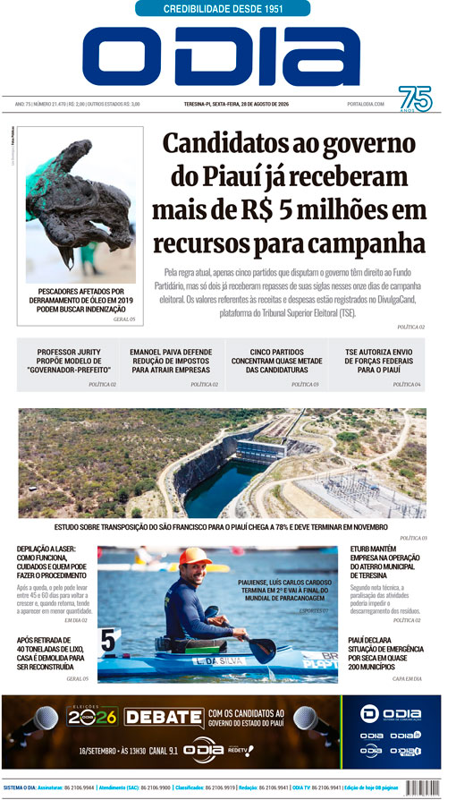 Jornal O Dia - Sexta-feira, 28 de agosto de 2026