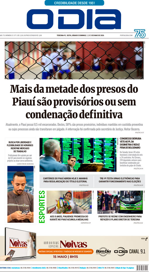 Jornal O Dia - Sexta-feira, 1 de maio de 2026