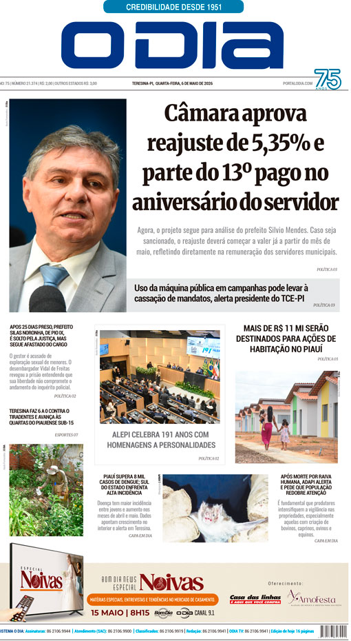 Jornal O Dia - Quarta-feira, 6 de maio de 2026