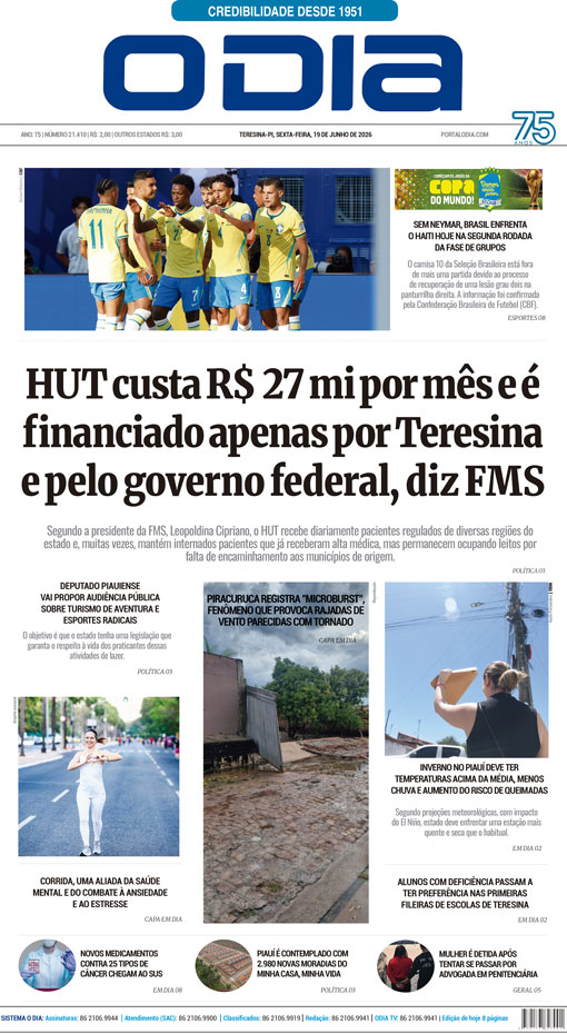 Jornal O Dia - Sexta-feira, 19 de junho de 2026