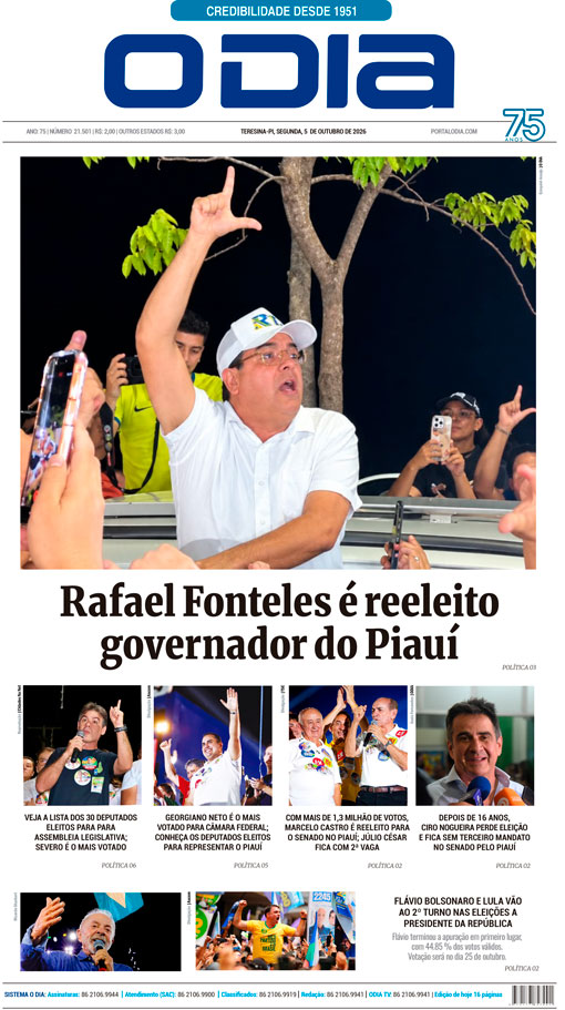 Jornal O Dia - Segunda-feira, 5 de outubro de 2026