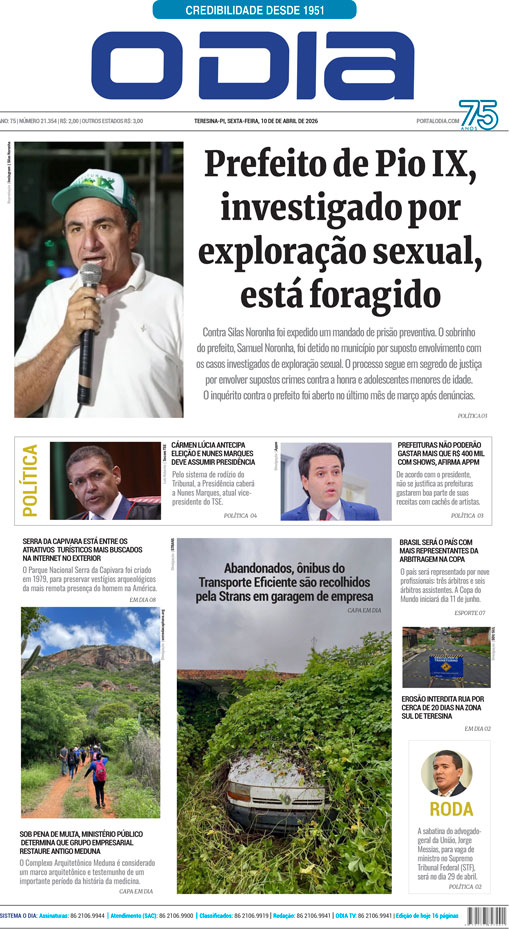 Jornal O Dia - Sexta-feira, 10 de abril de 2026