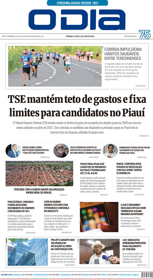 Jornal O Dia - Sexta-feira, 3 de julho de 2026