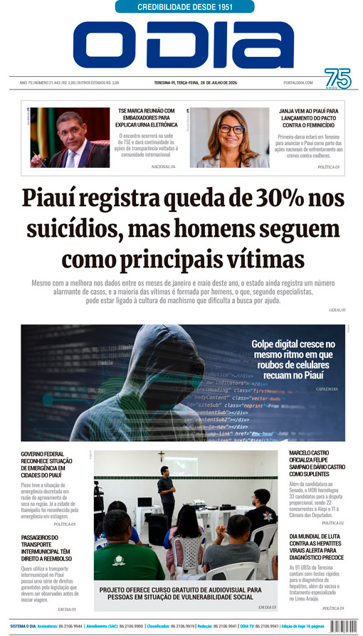 Jornal O Dia - Terça-feira, 28 de julho de 2026