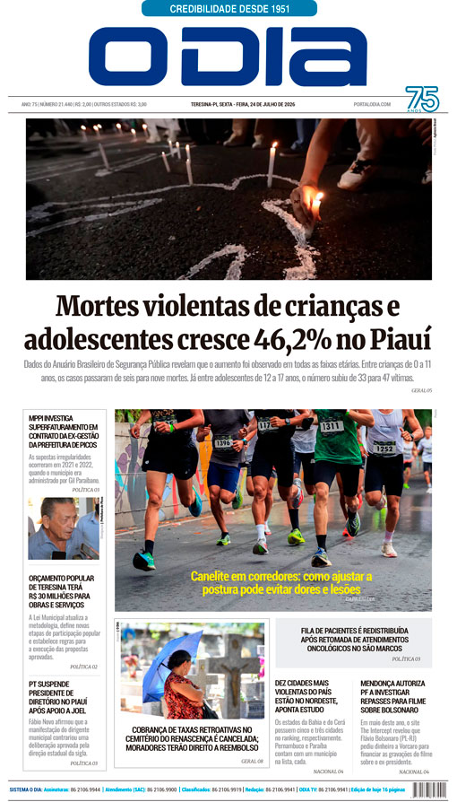Jornal O Dia - Sexta-feira, 24 de julho de 2026