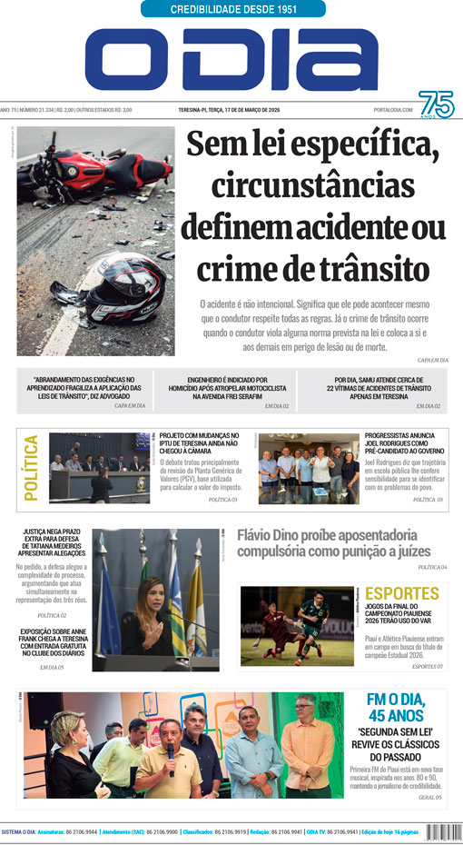 Jornal O Dia - Terça-feira, 17 de março de 2026