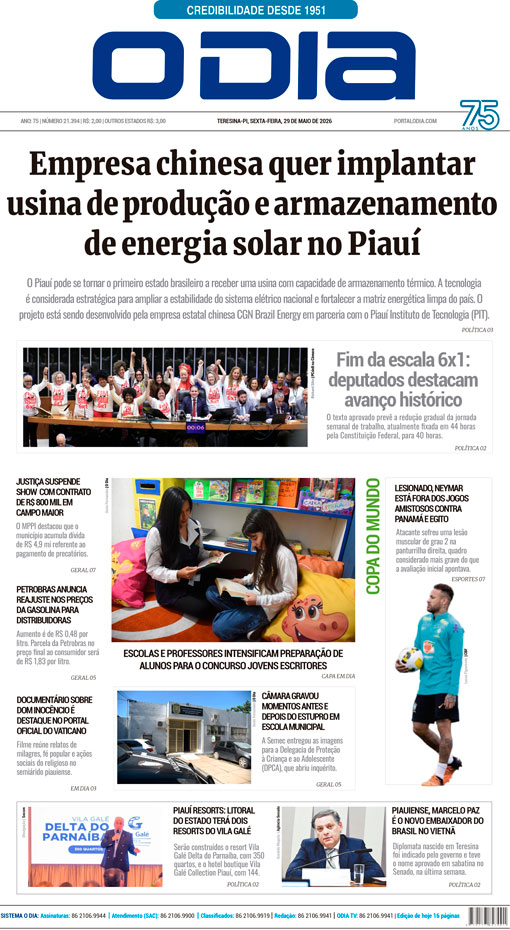 Jornal O Dia - Sexta-feira, 29 de maio de 2026