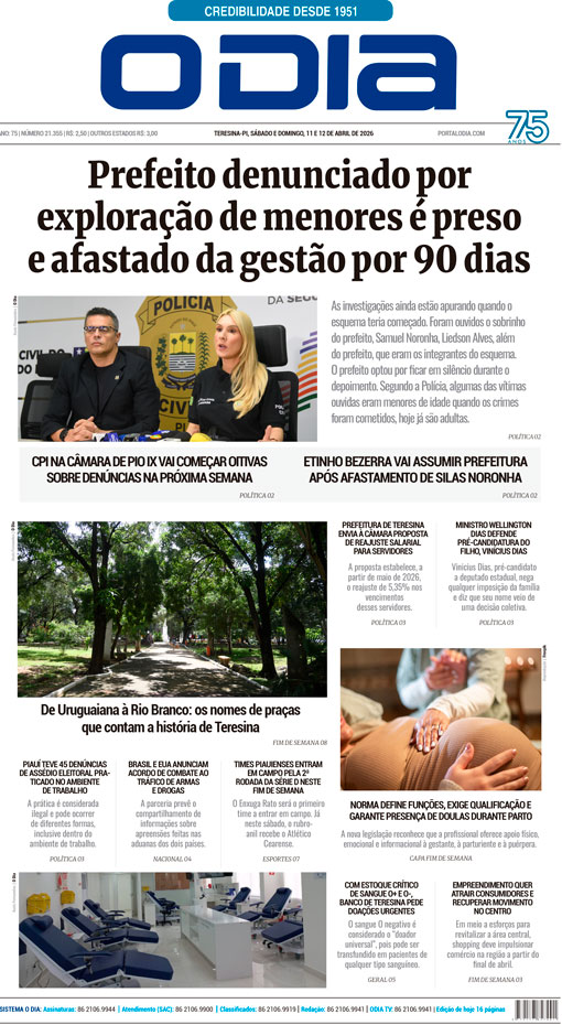 Jornal O Dia - Sábado, 11 de abril de 2026