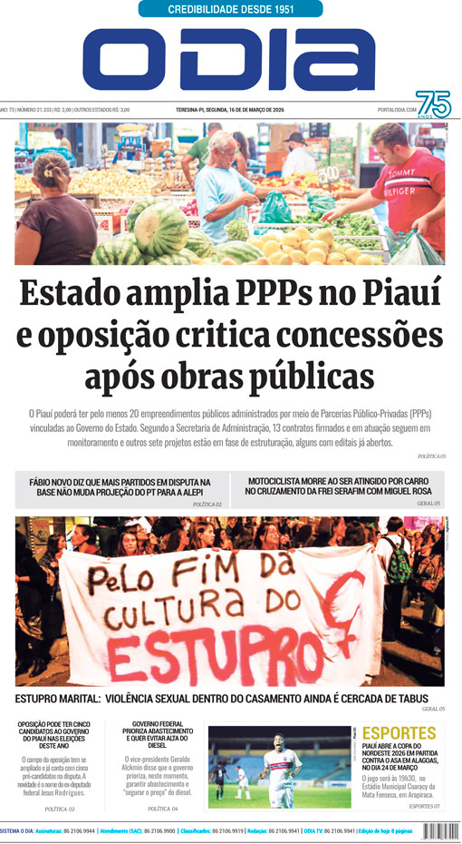 Jornal O Dia - Segunda-feira, 16 de março de 2026