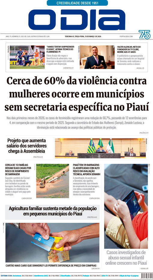 Jornal O Dia - Terça-feira, 10 de março de 2026