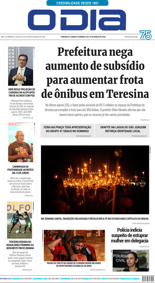 Jornal O Dia - Sábado, 28 de março de 2026
