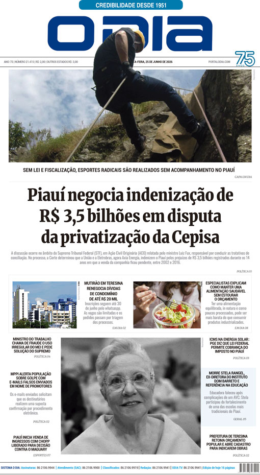 Jornal O Dia - Quinta-feira, 25 de junho de 2026