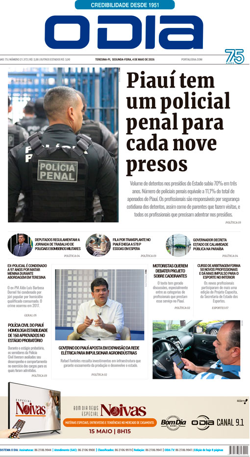 Jornal O Dia - Segunda-feira, 4 de maio de 2026