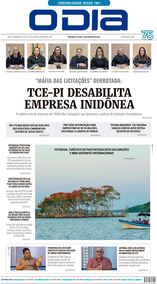 Jornal O Dia - Terça-feira, 18 de agosto de 2026