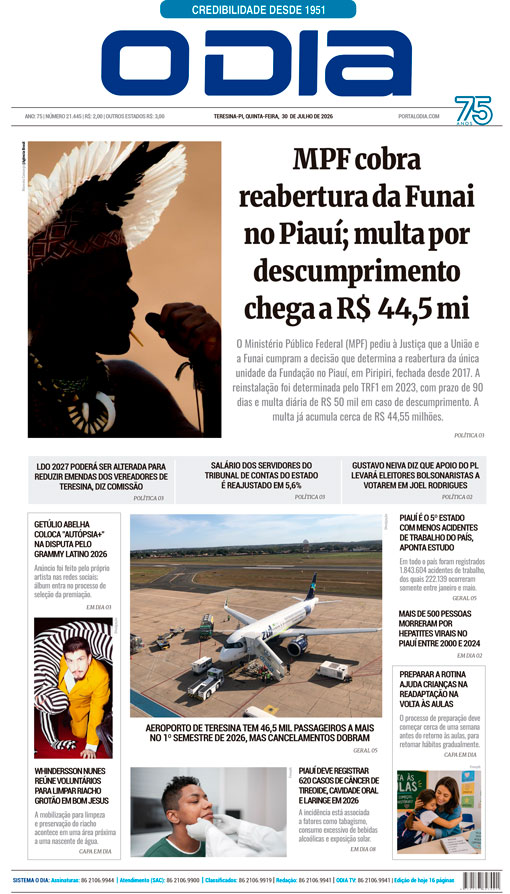 Jornal O Dia - Quinta-feira, 30 de julho de 2026