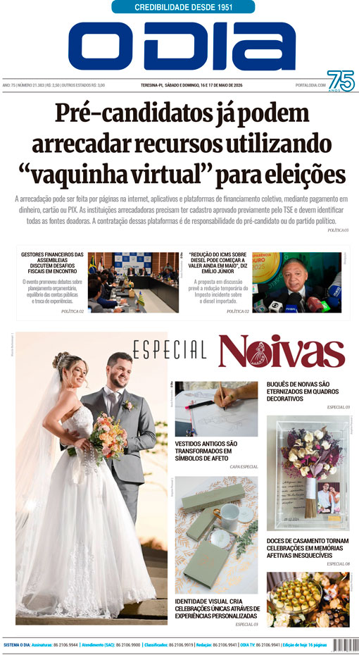 Jornal O Dia - Sábado, 16 de maio de 2026