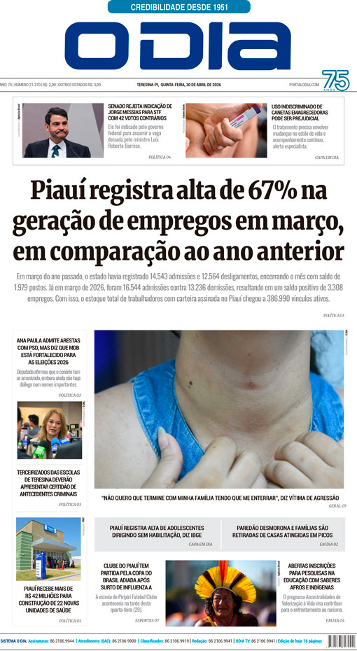 Jornal O Dia - Quinta-feira, 30 de abril de 2026